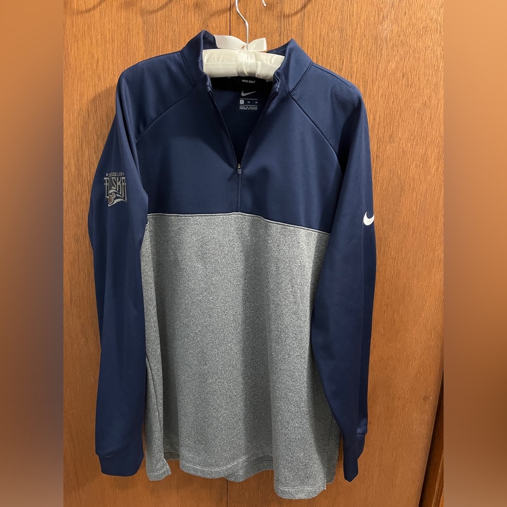 Men’s Disney Nike golf quarter zip/Alaska cruise line XL/ navy with gray.